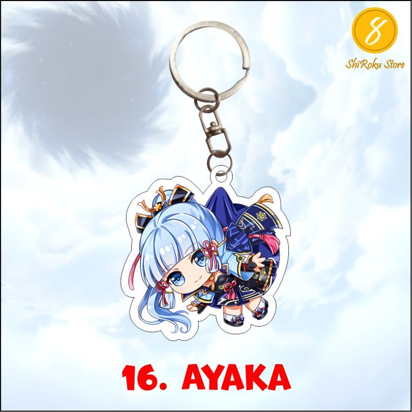 Jual Gantungan Kunci Genshin Impact Acrylic Keychain Ganci Chibi Game