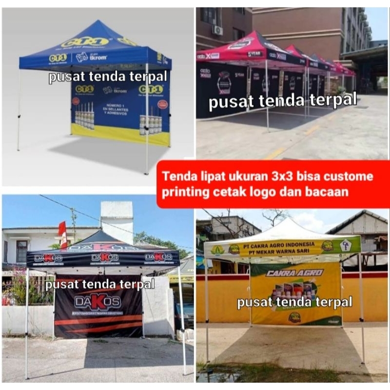 Jual Tenda Lipat Premium Ukuran X X Bisa Custom Cetak Printing Logo