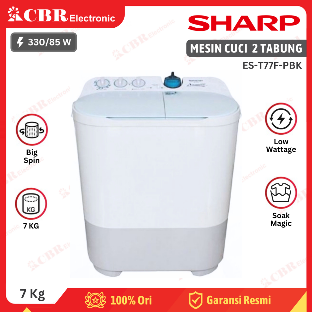 Jual Mesin Cuci Sharp Tabung Kg Es T F Pbk Shopee Indonesia