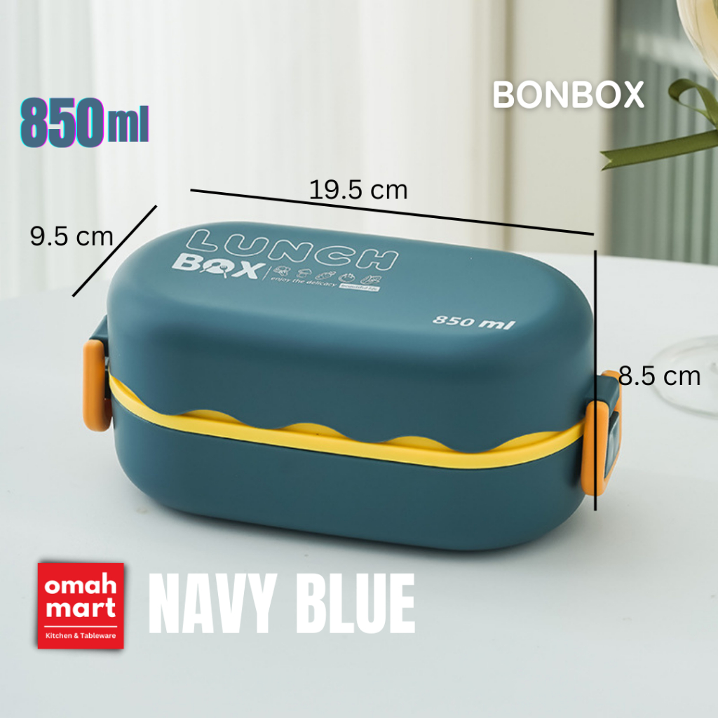 Jual BONBOX Lunch Box Kotak Makan 2 Susun Anti Tumpah Microwaveable