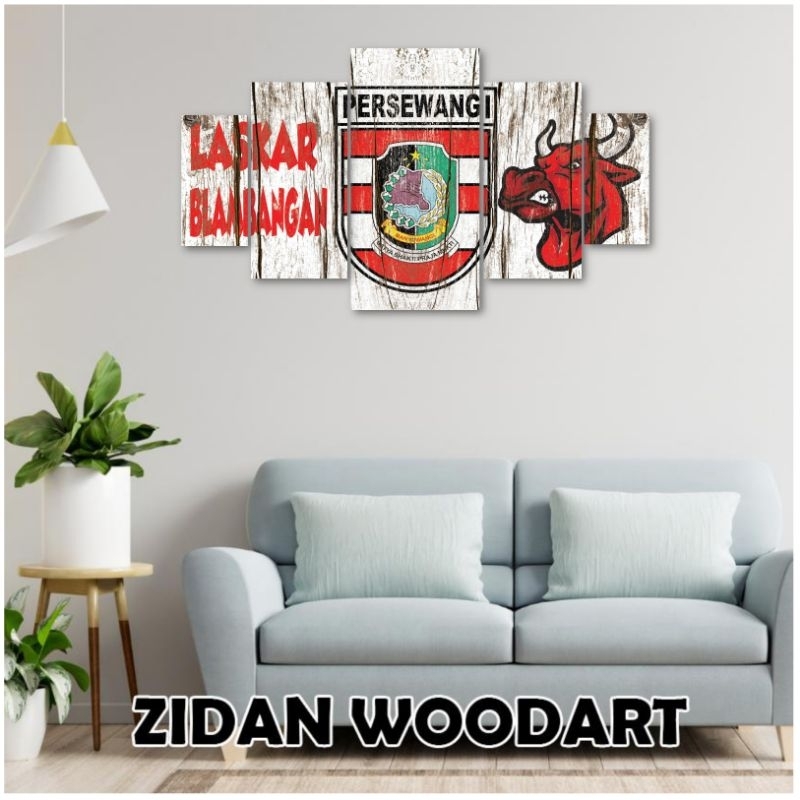 Jual Hiasan Dinding Walldecor Poster Kayu Custom Logo Club Bola