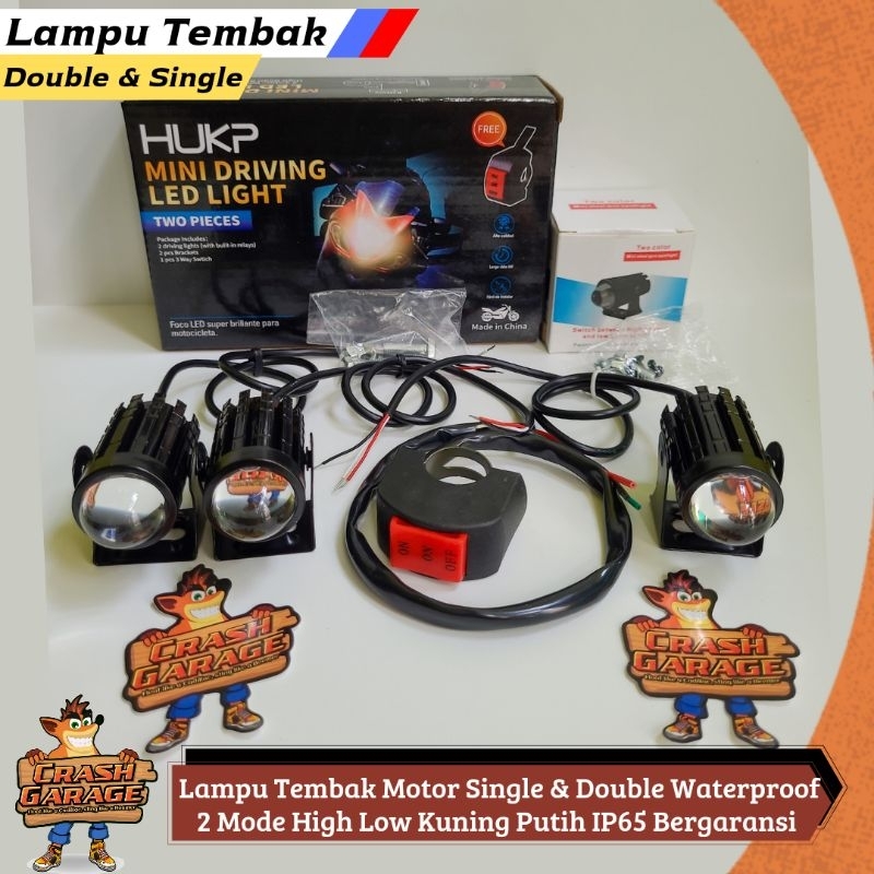 Jual Lampu Tembak Laser Sorot Motor Waterproof Tembus Kabut 2 Warna