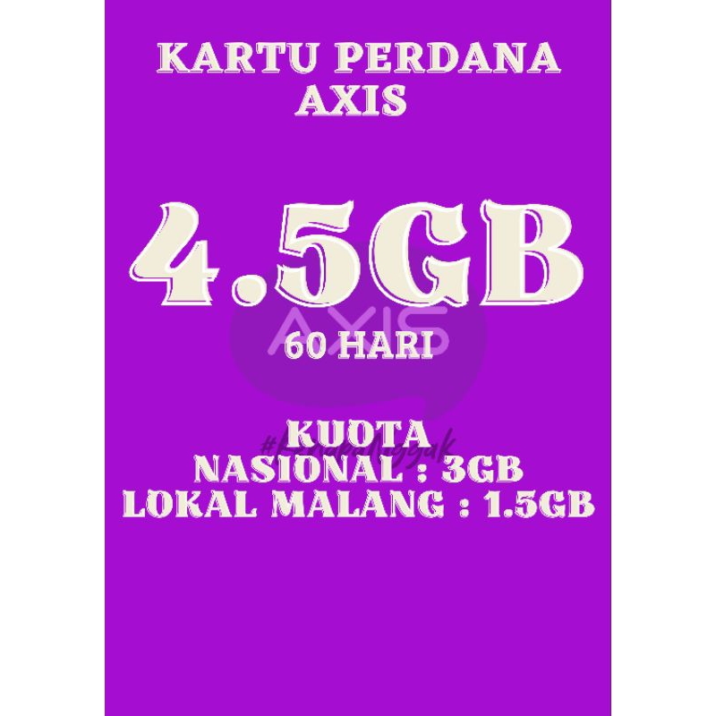 Jual Perdana Axis 4GB 60hari Shopee Indonesia