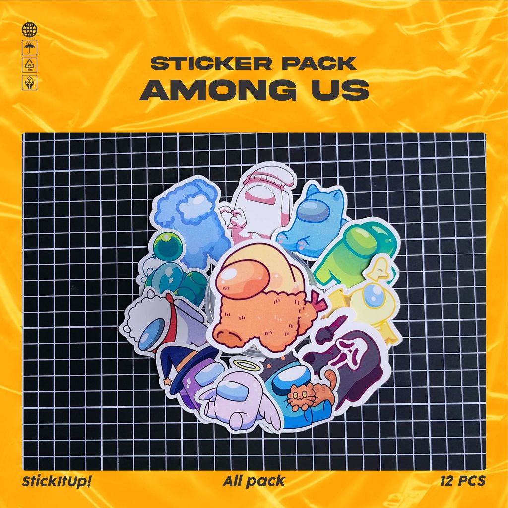 Jual StickItUp Stiker Pack Kartun Game Among Us Lucu Colorfull Keren