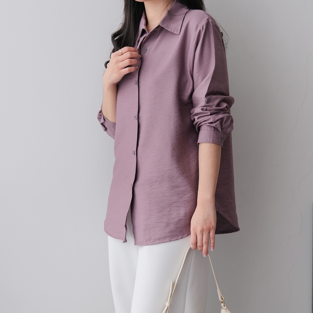 Jual Marvi Linen Shirt Shu Studio Kemeja Wanita Atasan Wanita Lengan