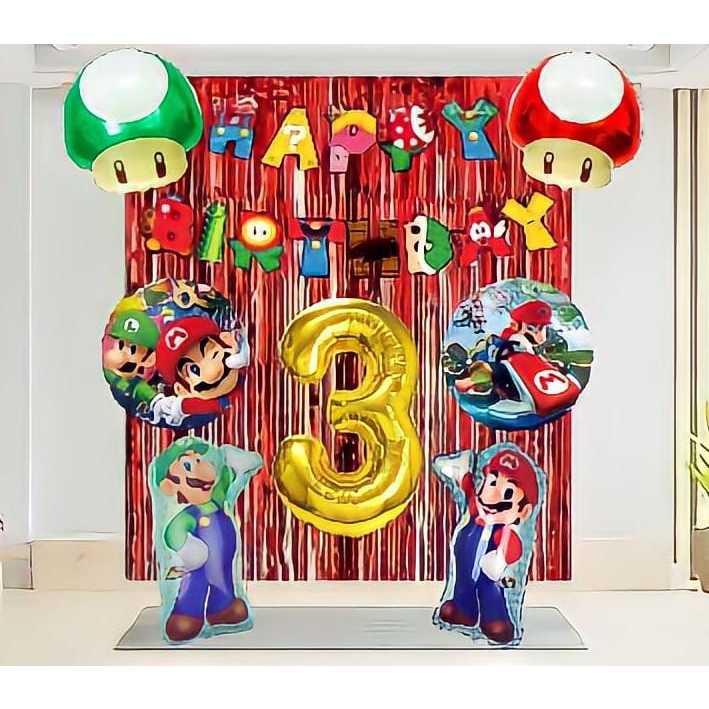 Jual Paket Balon Dekorasi Ulang Tahun Mario Bross Paket Balon Angka