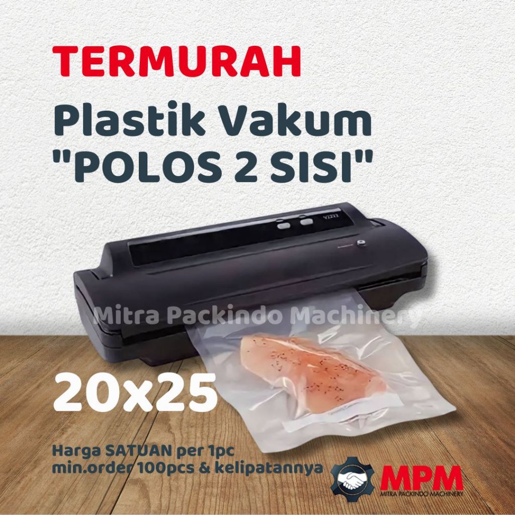 Jual Plastik Vacuum Bag Makanan POLOS 20x25 Cm Kantong Vakum Frozen