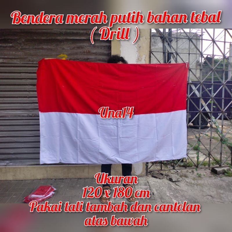 Jual Bendera Merah Putih Bahan Drill Uk 120 X180cm Shopee Indonesia