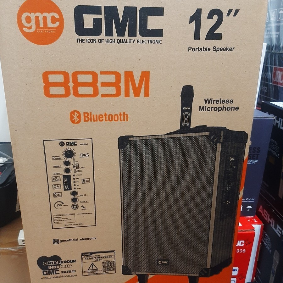 Jual Speaker Portabel Gmc Inch M Free Mic Wireless Speaker