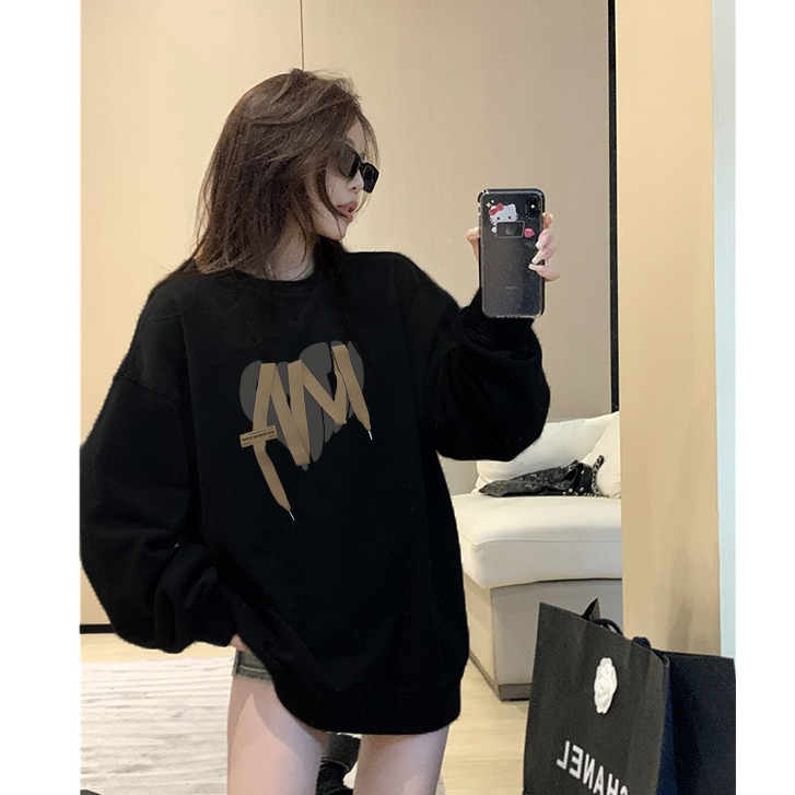 Jual Crewneck Wanita Oversize American Vintage Lengan Panjang Street