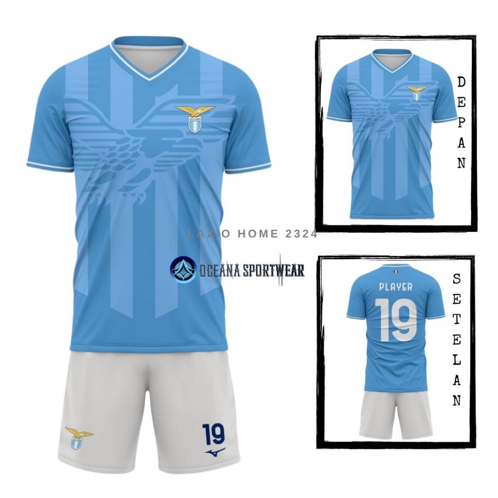 Jual Baju Bola Jersey Lazio Home Terbaru Full Printing