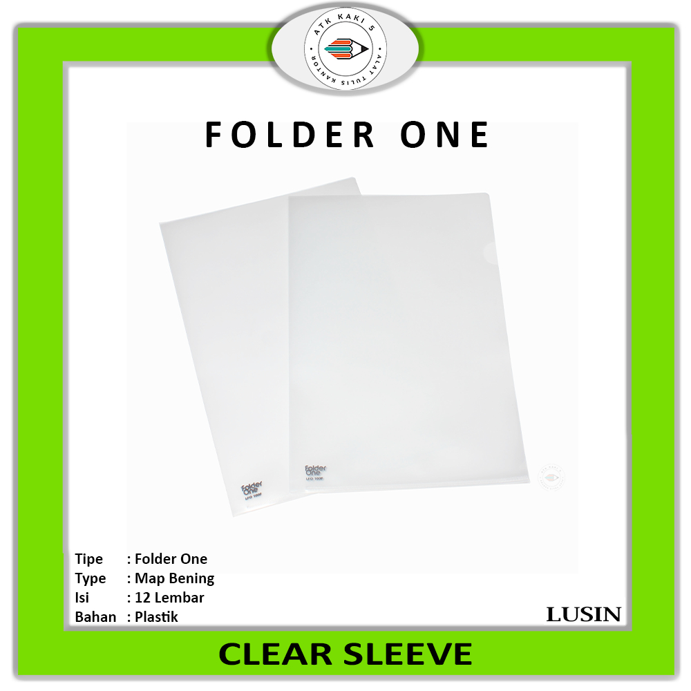 Jual Folder One Map L Map Bening Folio F Warna Lusin Shopee