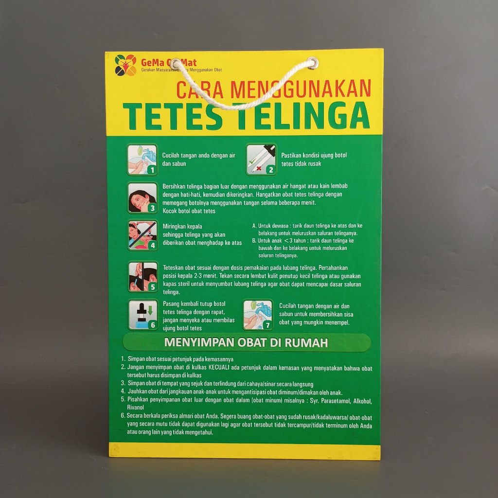 Jual Poster Gantung Hard Poster Cara Menggunakan Tetes Telinga Dan