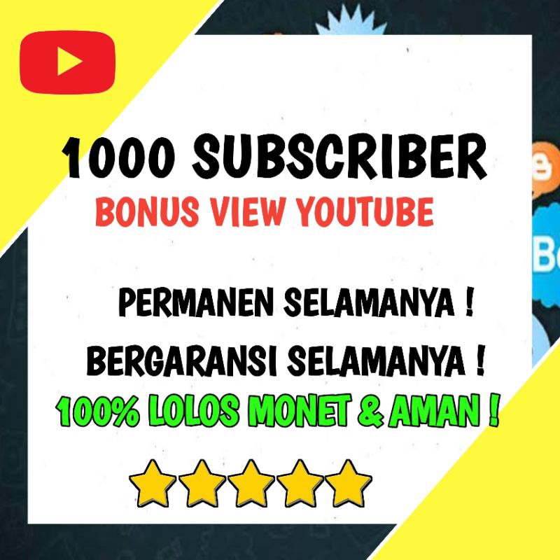 Jual Subscriber Youtube Cocok Untuk Monetisasi Aktif Shopee Indonesia