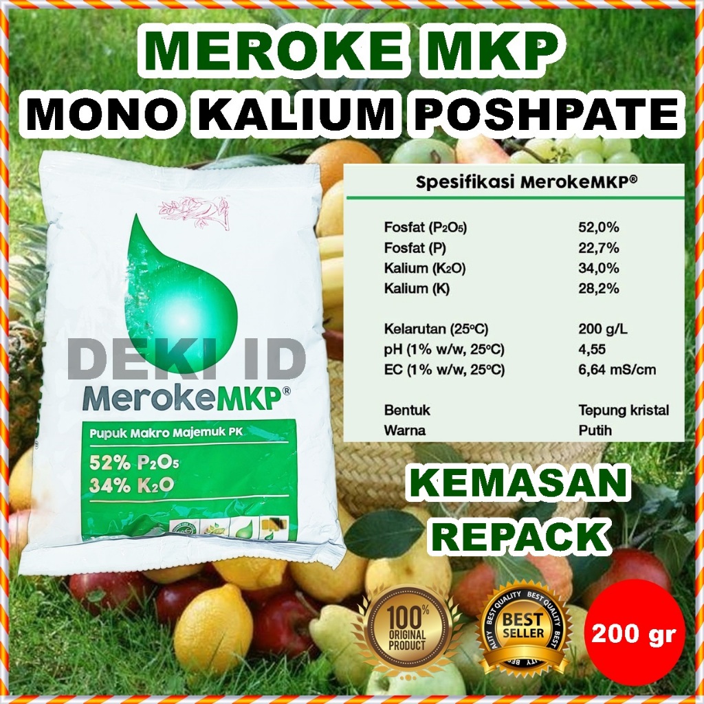 Jual MKP Meroke 200 Gram Kemasan Repack Pupuk Buah Bunga Fase Generatif