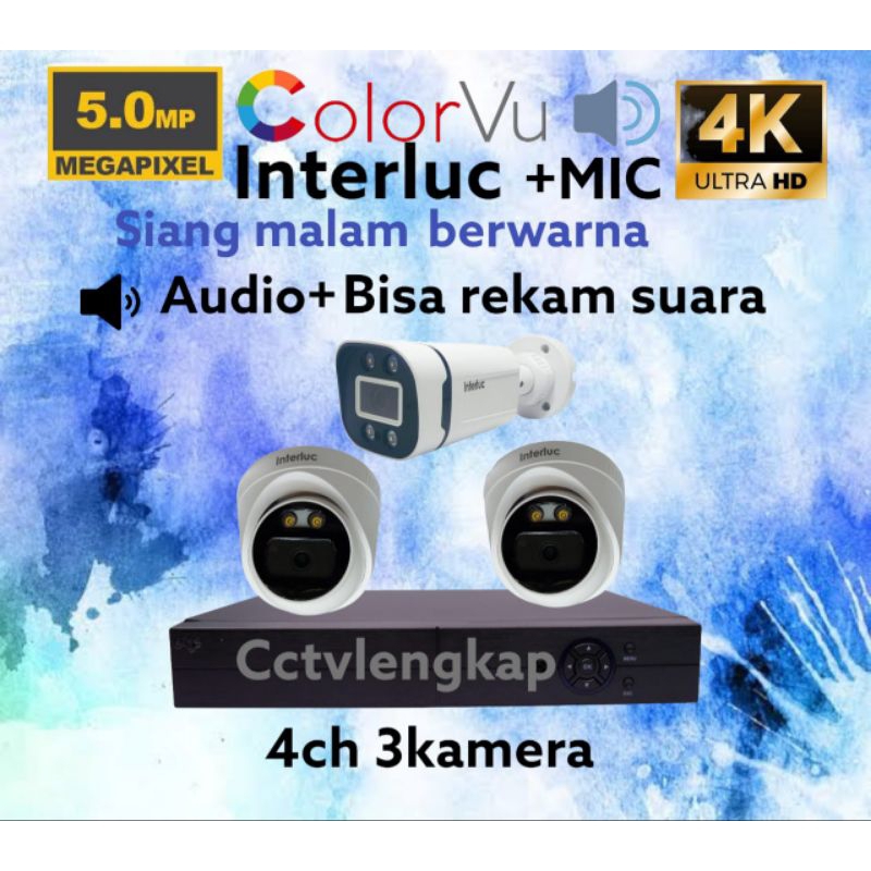 Jual Paket Cctv Mp Colorvu Audio Channel Kamera K Ultra Hd