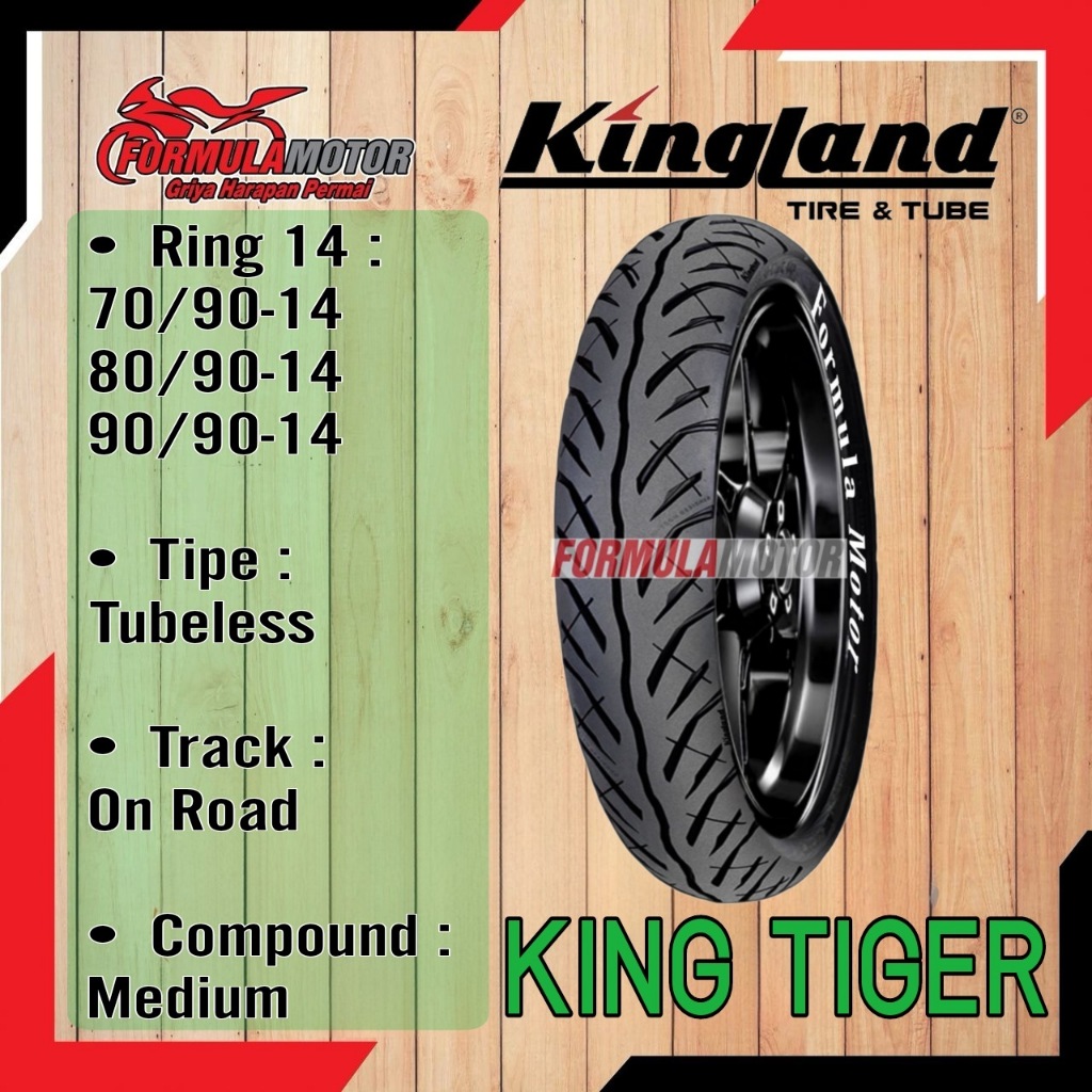 Jual Kingland King Tiger Ring 14 Tubeless Ban Kingland Motor Matic