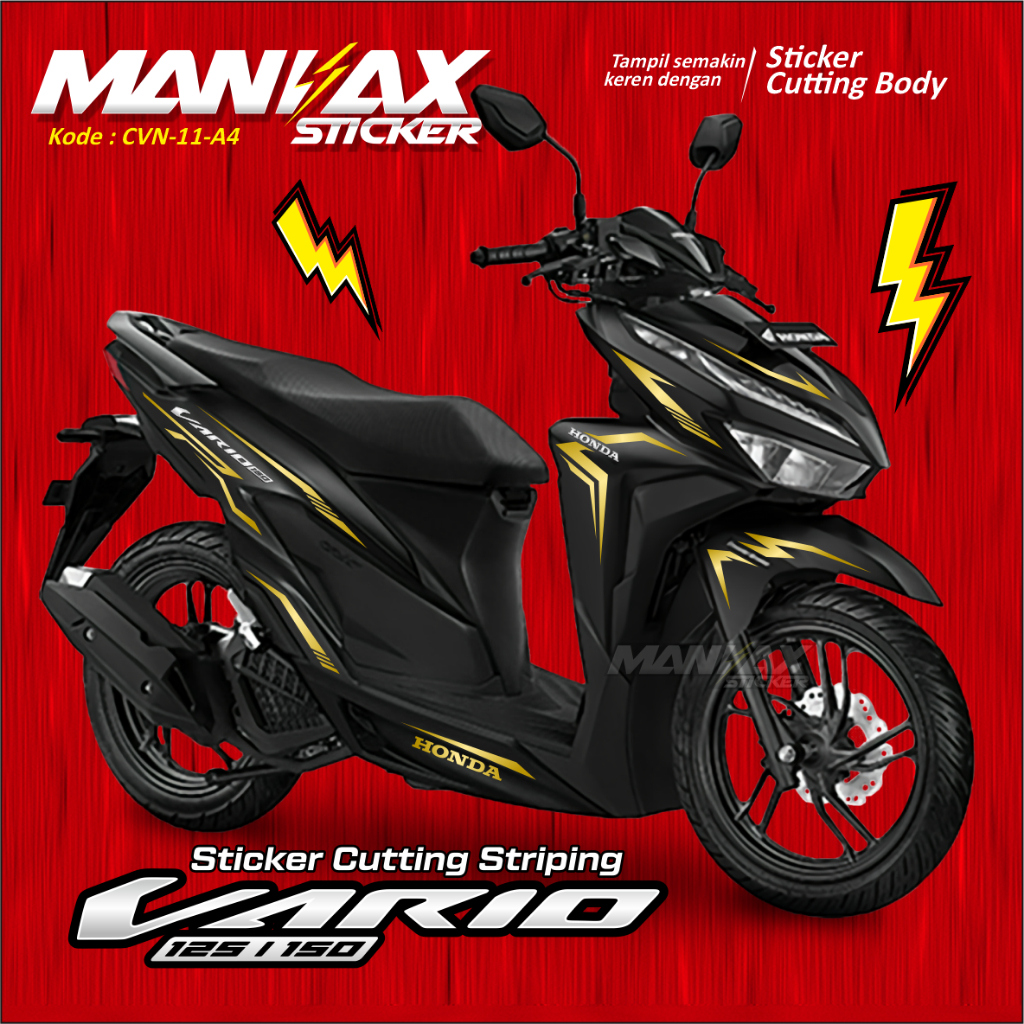 Jual Stiker Vario Gold Cutting Sticker Motor All New Vario