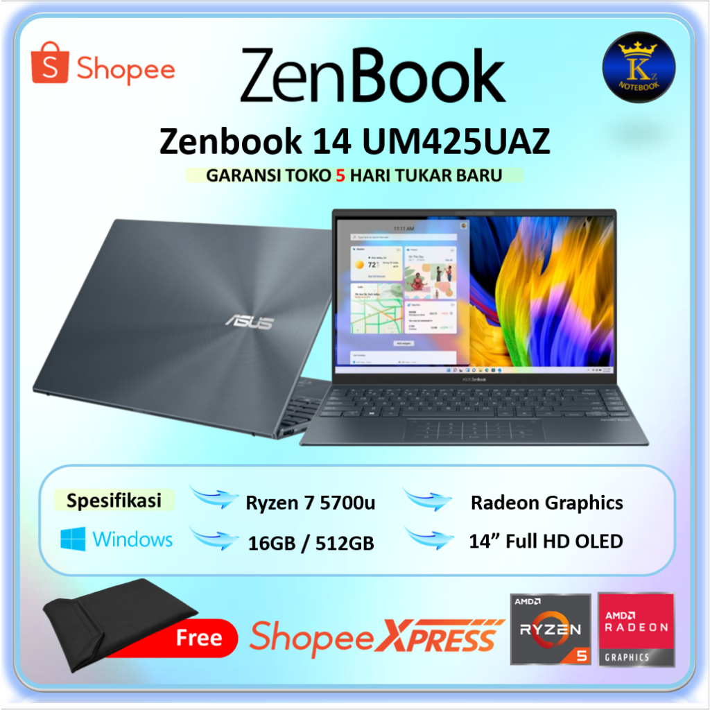 Jual Asus Zenbook Um Uaz Oled Ryzen U Gb Gb Win