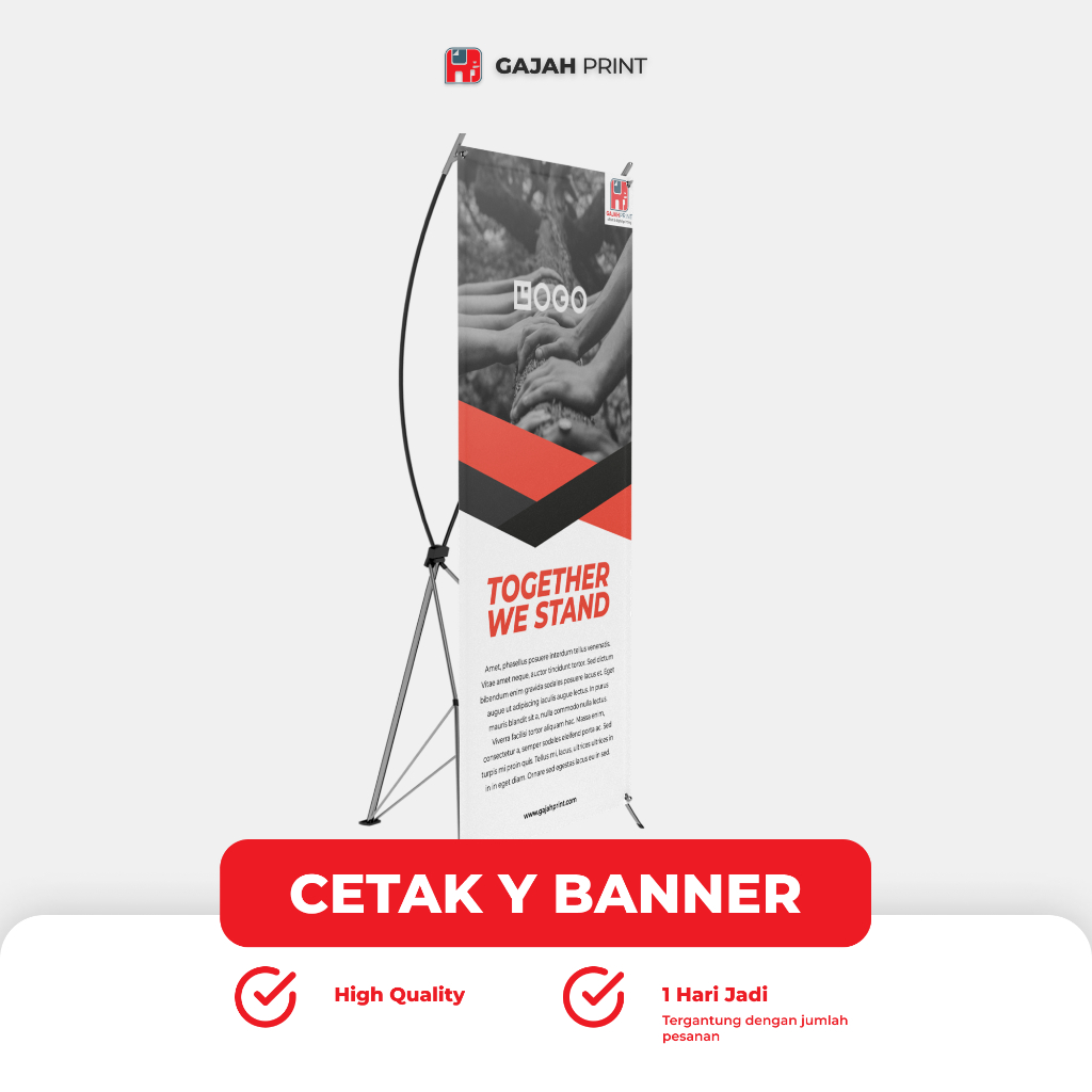 Jual Cetak Y Banner X Cm Lebih Kokok Dari X Banner Standing