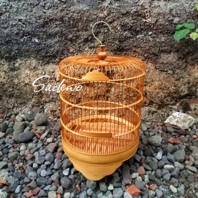 Jual Sangkar Burung Kenari Full Bambu Diameter 30cm Shopee Indonesia