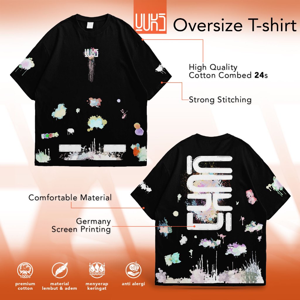 Jual Yuks Fest Kaos Oversize Yuks Pria Wanita Cotton Combed S Tebal