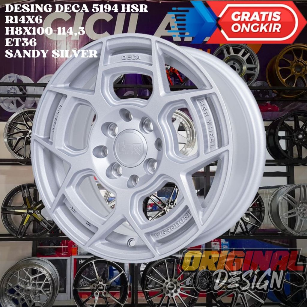 Jual Velg Mobil SIGRA CALYA AGYA AYLA HSR DESING DECA RING 14