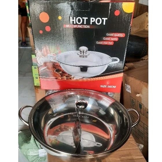 Jual Panci Shabu Sekat Stainless 36 Cm Shopee Indonesia