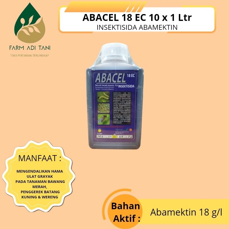 Jual Insektisida Abacel 18 Ec 1 Ltr Abamectin 18 EC Penghilang Ulat