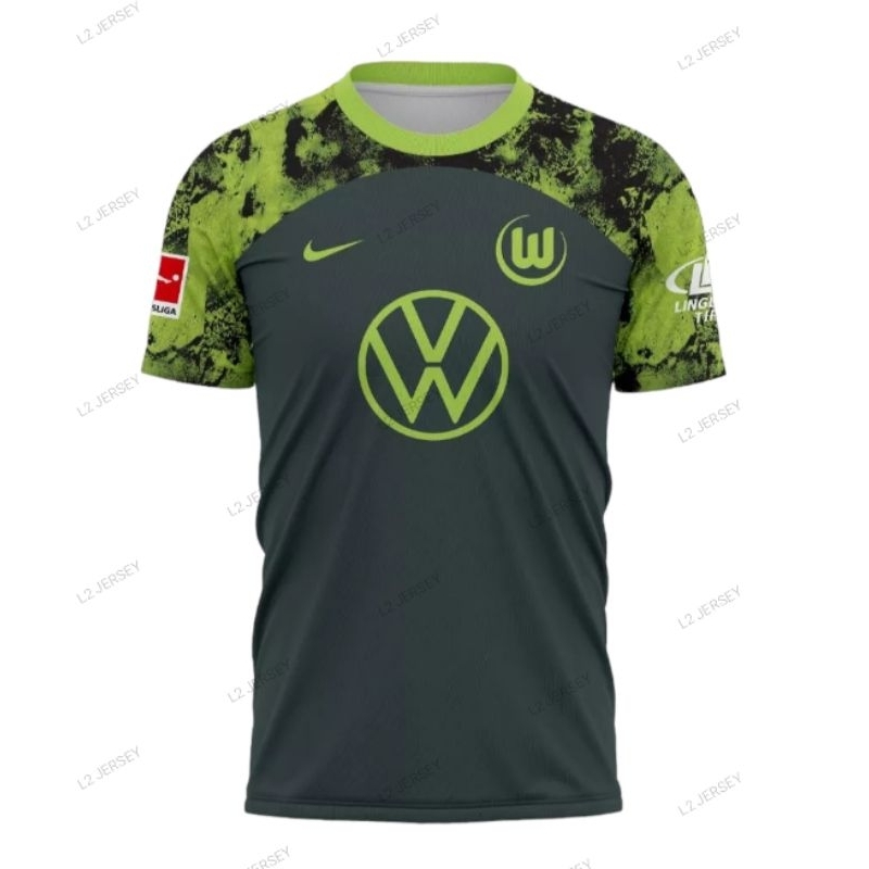 Jual Jersey Bola Wolfsburg 2024 Full Printing Shopee Indonesia