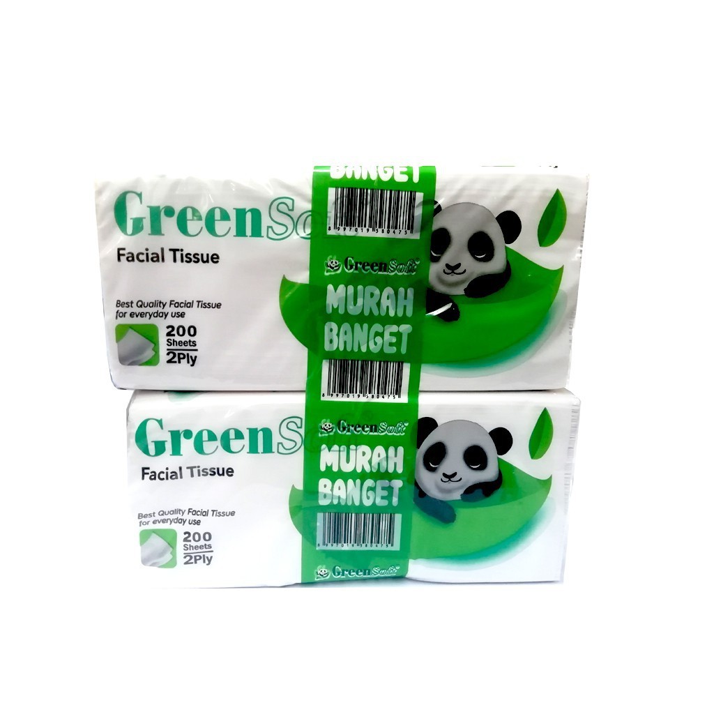 Jual Tisu Greensoft Green Soft Facial Tissue Pop Up 200 Sheets 2 Ply