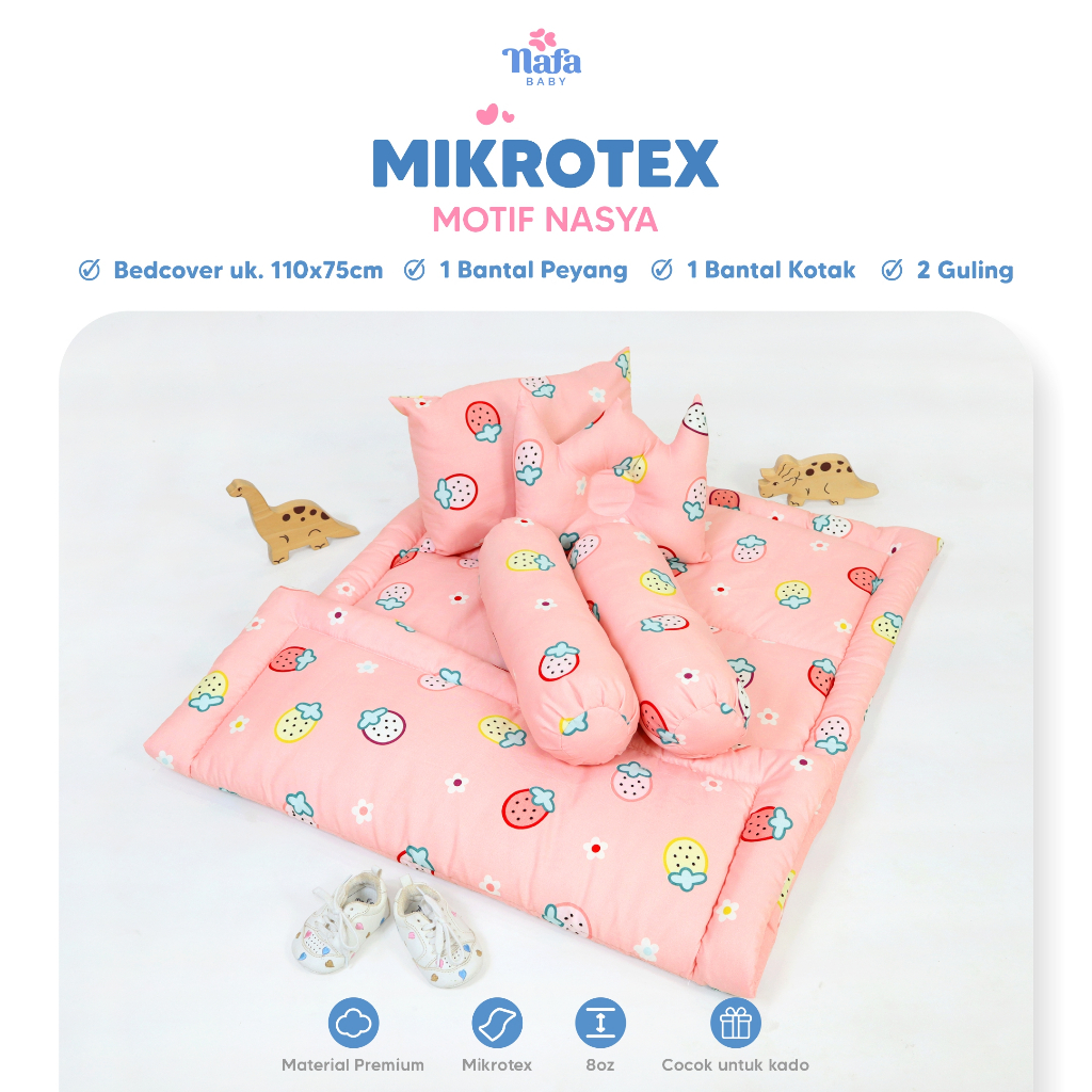 Jual Nafa Baby Bedcover Bayi Dan Bantal Guling Mikrotex New