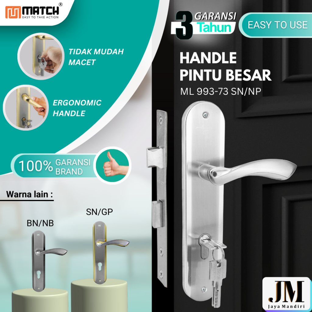 Jual MATCH Set Kunci Besar Komplit 25cm Handle Pintu Rumah Plus Body