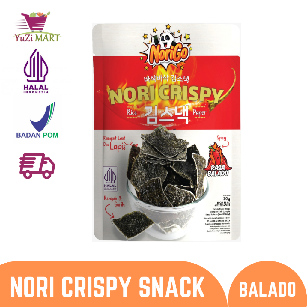 Jual Nori Crispy Seaweed Snack Seaweed Crisps Snack Norigo Korean