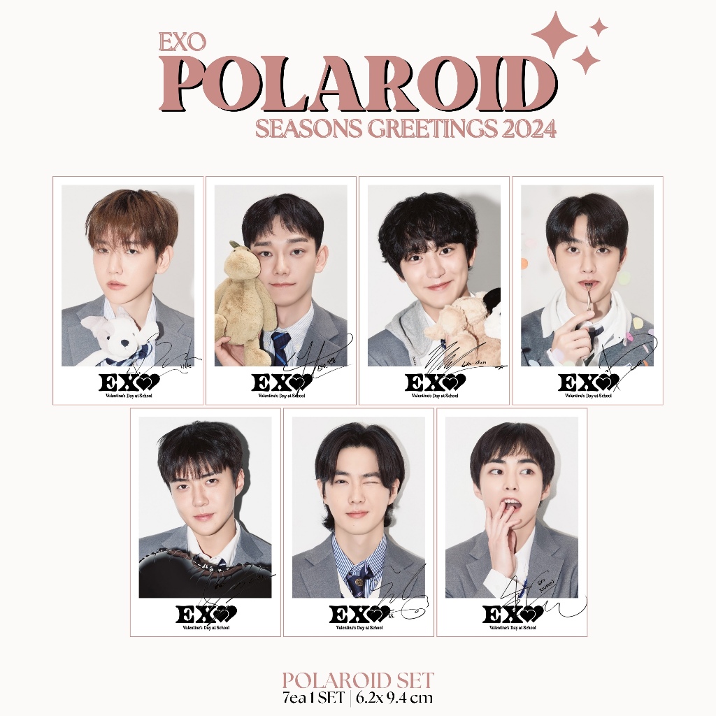 Jual Polaroid Exo Seasons Greetings Isi Pcs Laminasi Sisi