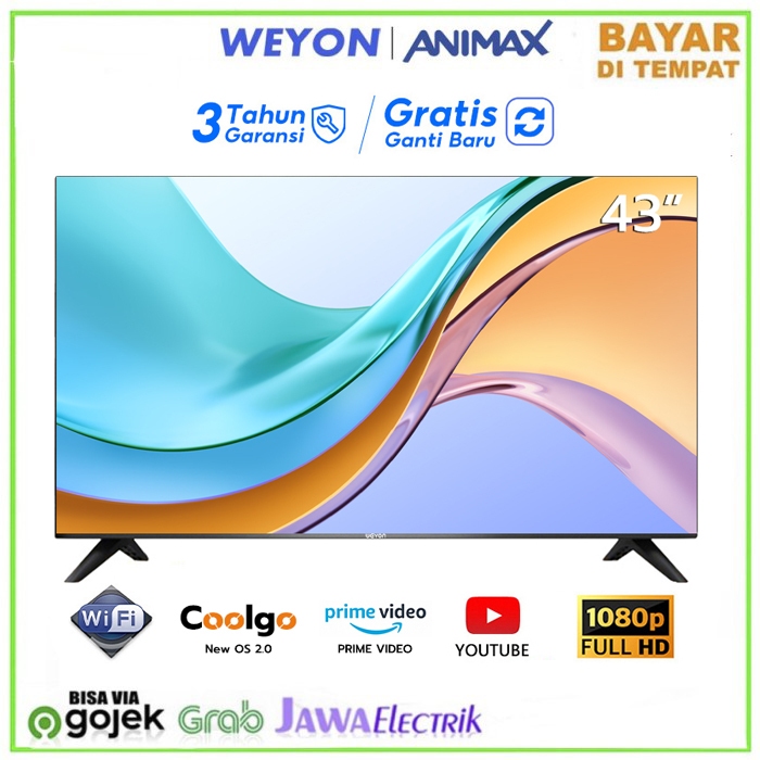 Jual Weyon Smart Tv 43 Inch Full HD DVBT2 Digital LED TV Shopee Indonesia