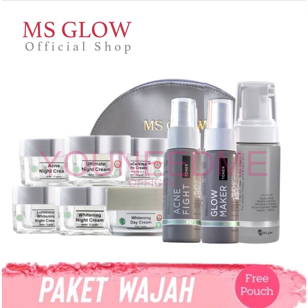 Jual Ms Glow Msglow Paket Ms Glow Whitening Acne Luminous Ultimate