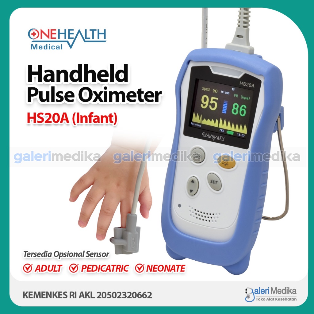 Jual Alat Ukur Saturasi Oksigen Oximeter Genggam Onehealth Hs A