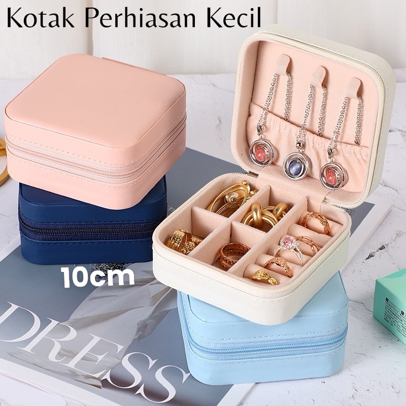 Jual Jewelry Box Mini Kotak Penyimpanan Perhiasan Travel Kotak Anting