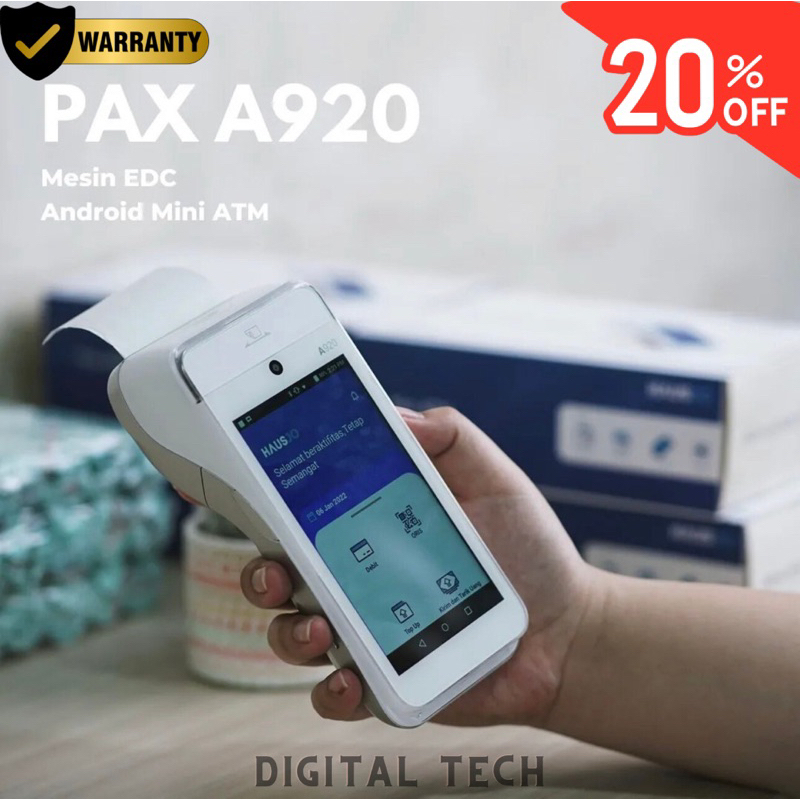 Jual EDC DIGITALISASI SPBU Pax A920 EDC Android Mini ATM PAX A920