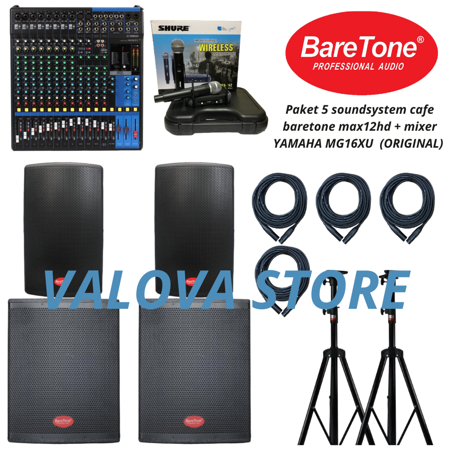 Jual Paket Soundsystem Cafe Baretone Max Hd Mixer Yamaha Mg Xu