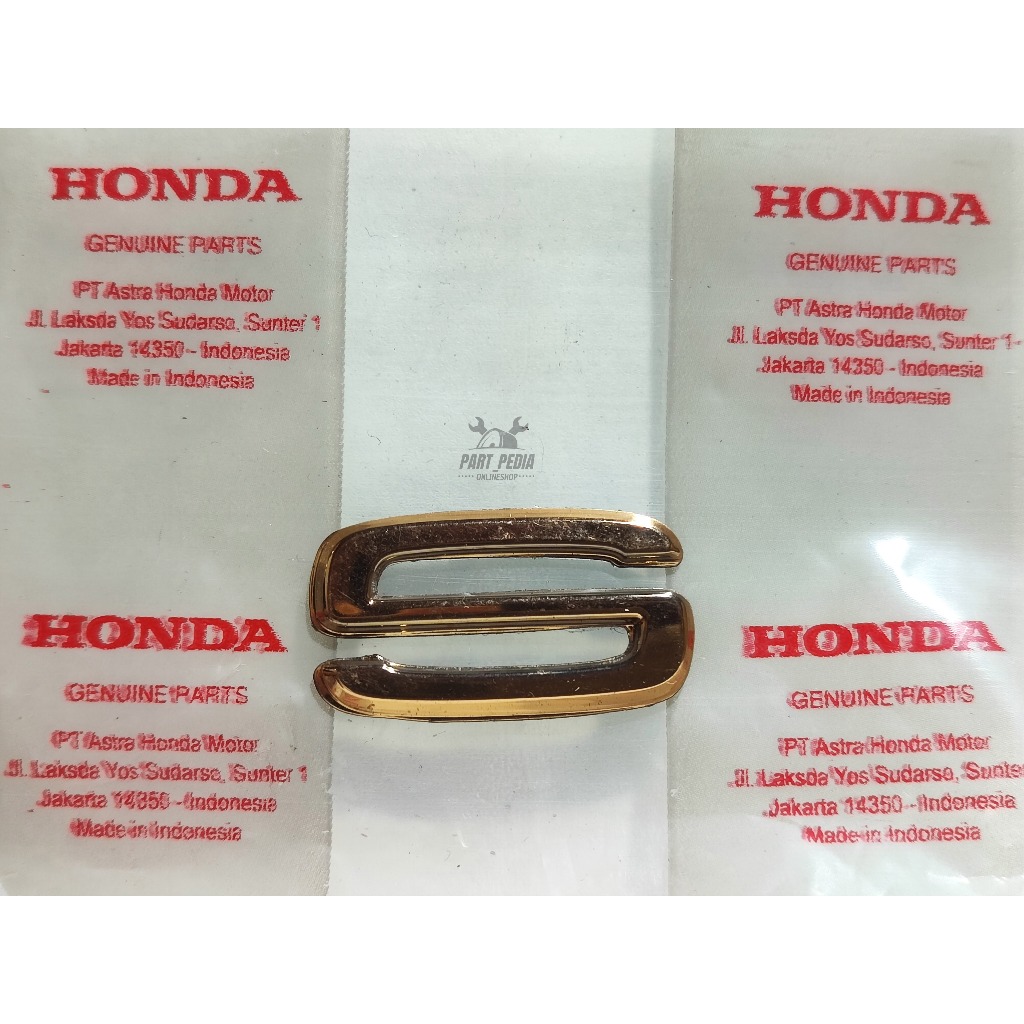 Jual Emblem Scoopy D Satuan Huruf S Gold Original