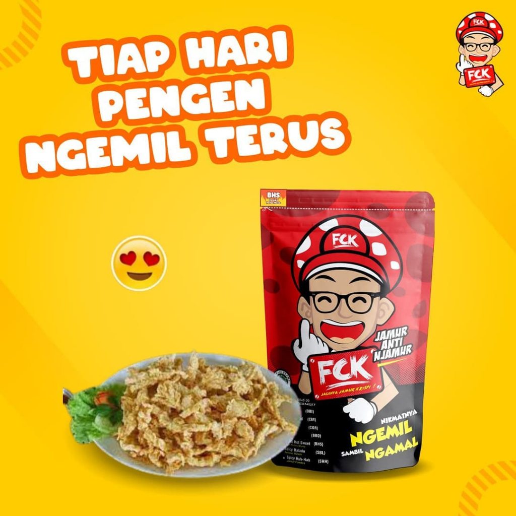 Jual Snack Cemilan Fck Jamur Crispy Enak Jamur Krispi Kripik Jamur