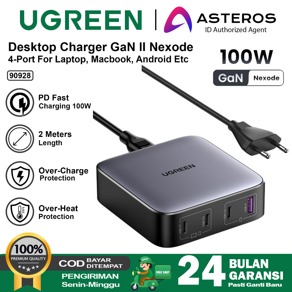 Jual Ugreen Desktop Charger Diginest W Usb A Usb C Power Socket