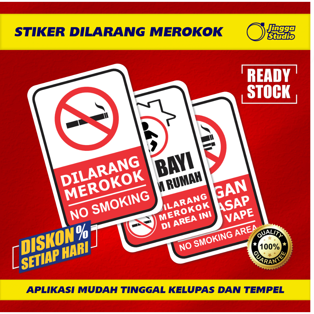 Jual Stiker Dilarang Merokok No Smoking Area Shopee Indonesia