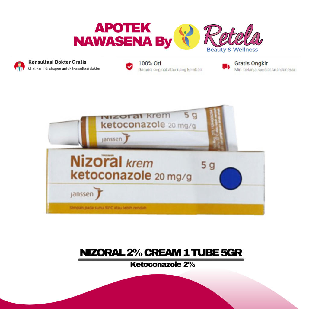 Jual NIZORAL 2 CREAM 5GR Ketoconazole 2 Shopee Indonesia