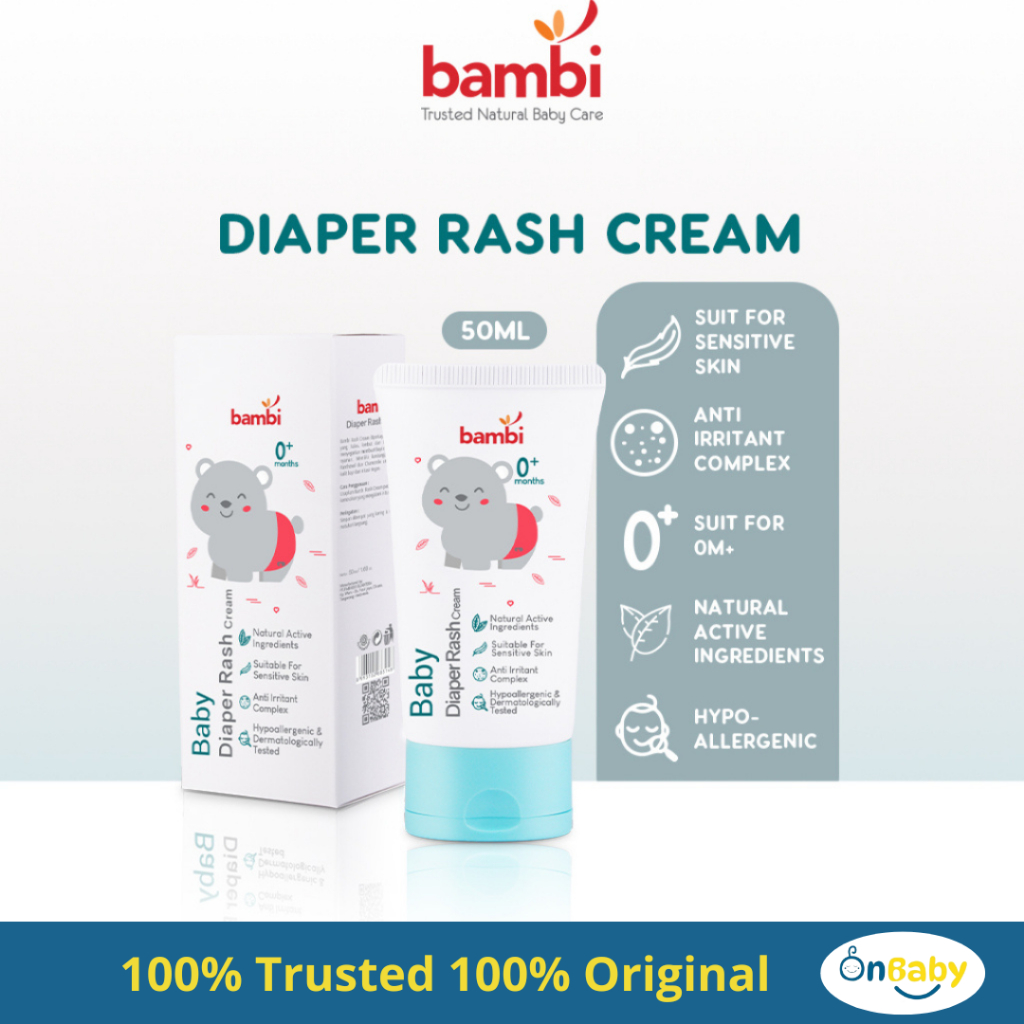 Jual Bambi Diaper Rash Cream Mengatasi Iritasi Ruam Popok Ml