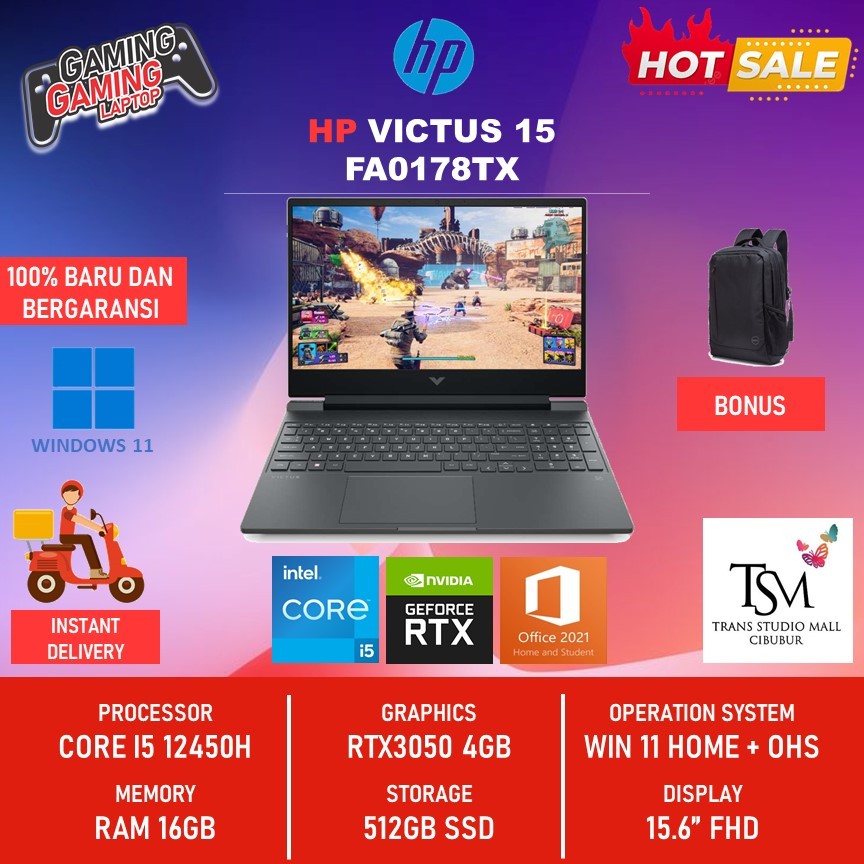 Jual Laptop Gaming Hp Victus Fa Tx I H Rtx Gb Ram