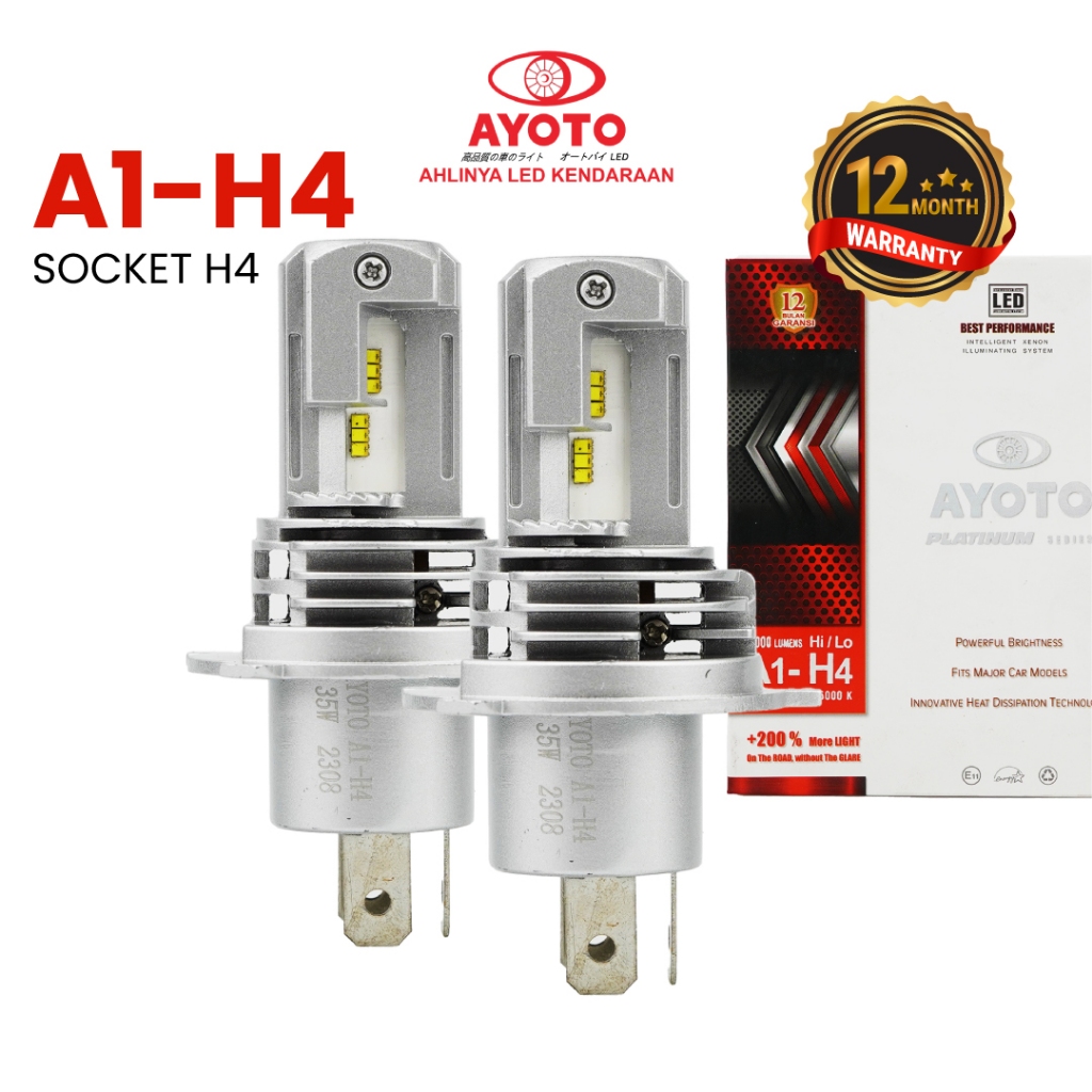 Jual 2PCS SEPASANG LAMPU LED MOBIL SERIES AYOTO A1 A2 PREMIUM HI