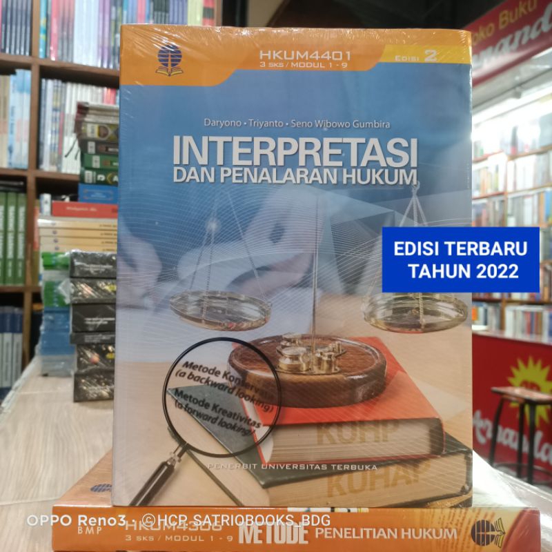 Jual INTERPRETASI DAN PENALARAN HUKUM EDISI 2 UT UNIVERSITAS TERBUKA